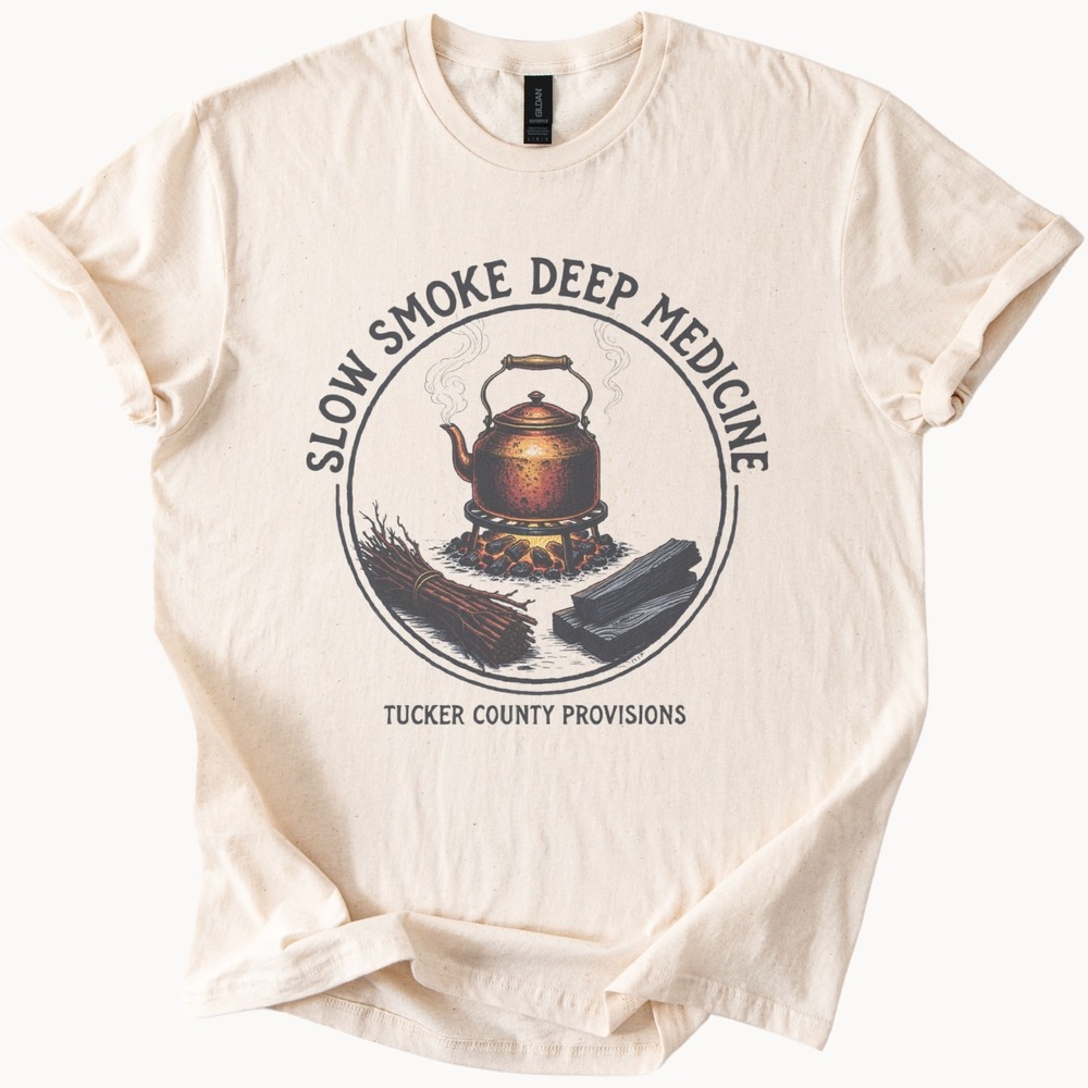 Woodcut Style Vintage Style Kettle Boho Tee